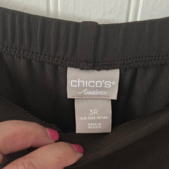 Like New! Chico’s Travelers Dark Brown Pull Up Pants sz 16 - Picture 6 of 10